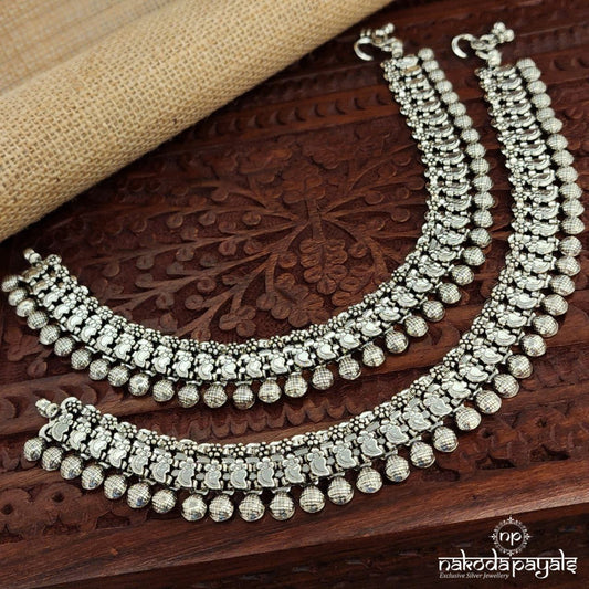 Mango Ball Drop Anklets (11 Inch) (A6475)