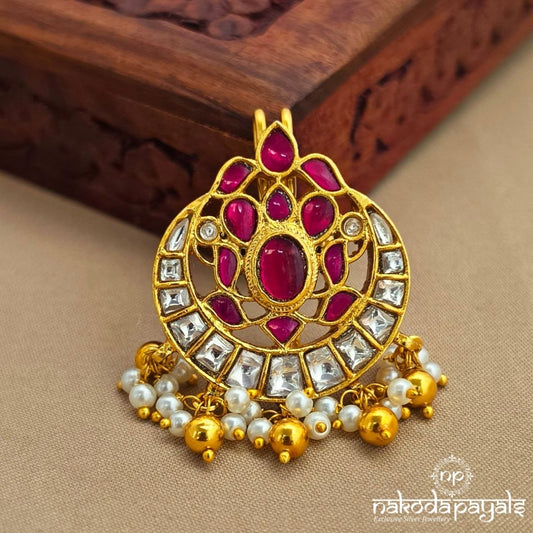 Kundan Pearl Moon Hair Accessories (Ha0141)