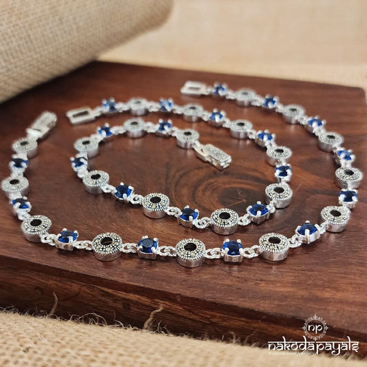 Blue Marcasite Anklets (A6009)