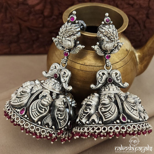 Elegant Peacock Jhumka Hangings (J1342)