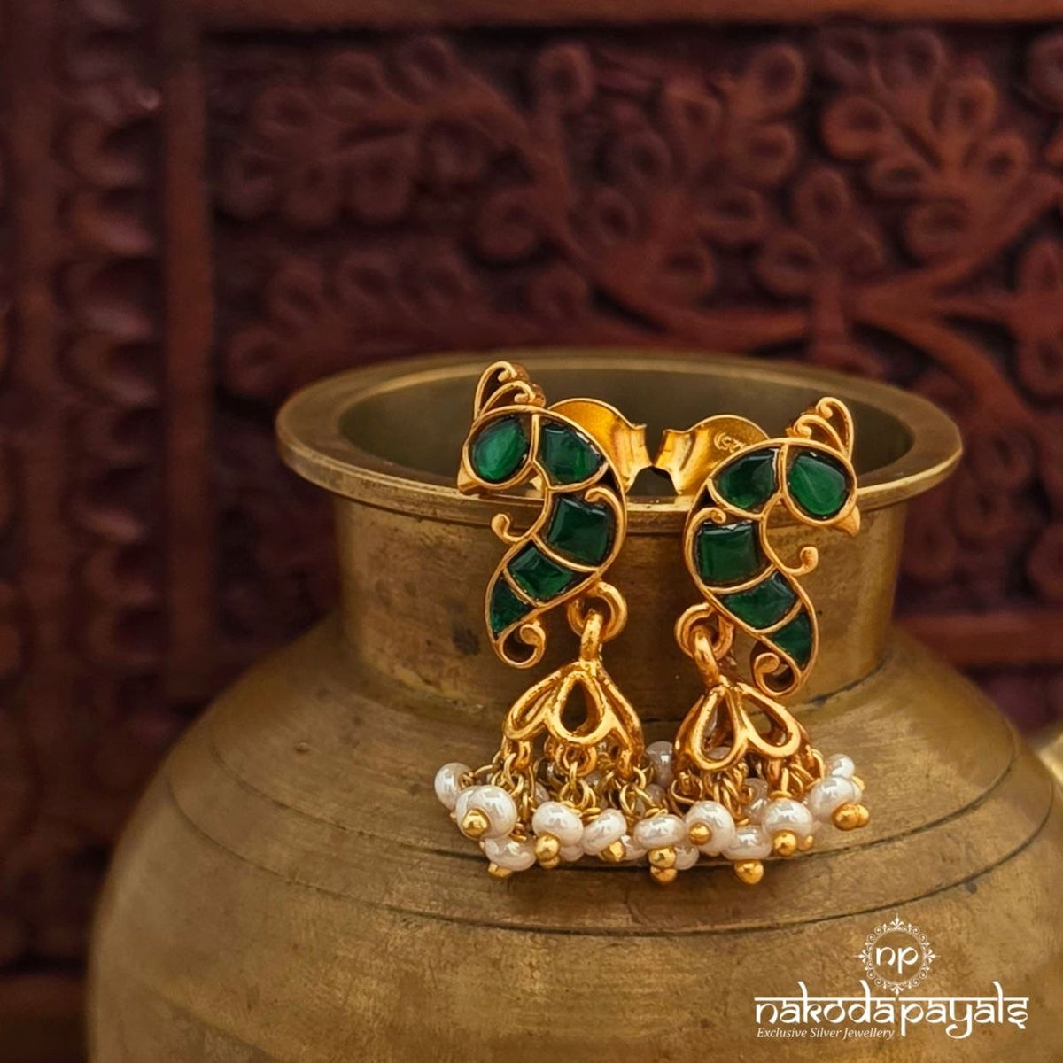 Birdy Pearl Jhumka (Ge11337)