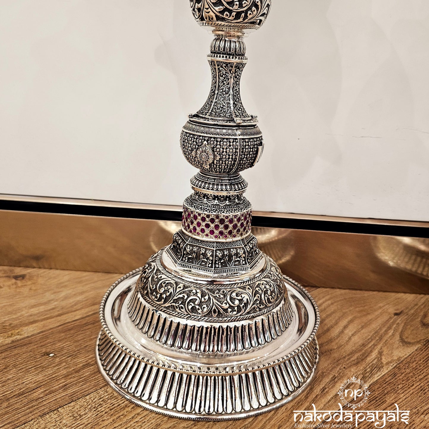 Long Ruby Studded Deepa Pair 19.5" (Aa2009)