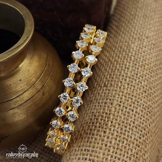 Sparkling White Bangles (Gk2837)