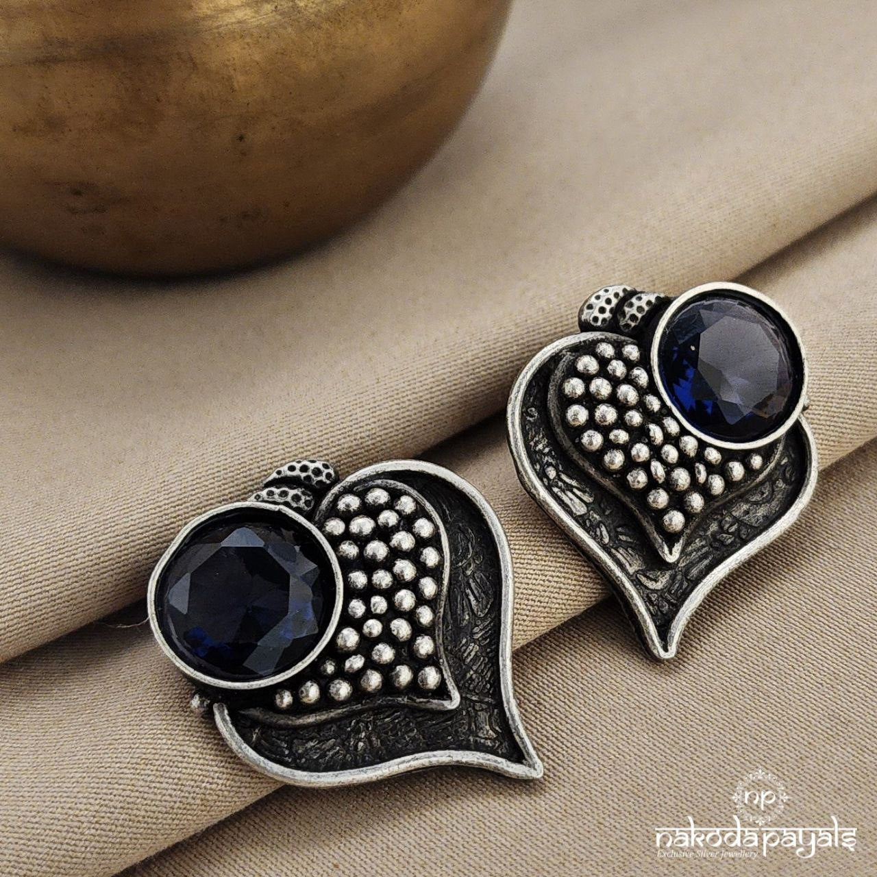 Amethyst Heart Studs (S3491)