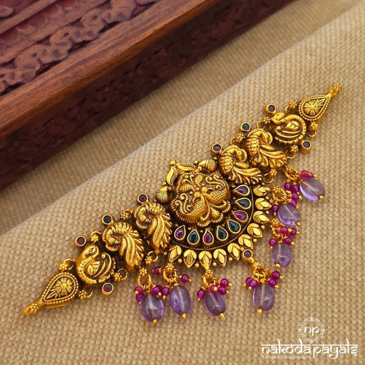 Amethyst Drop Peacock Choker (Gn10561)