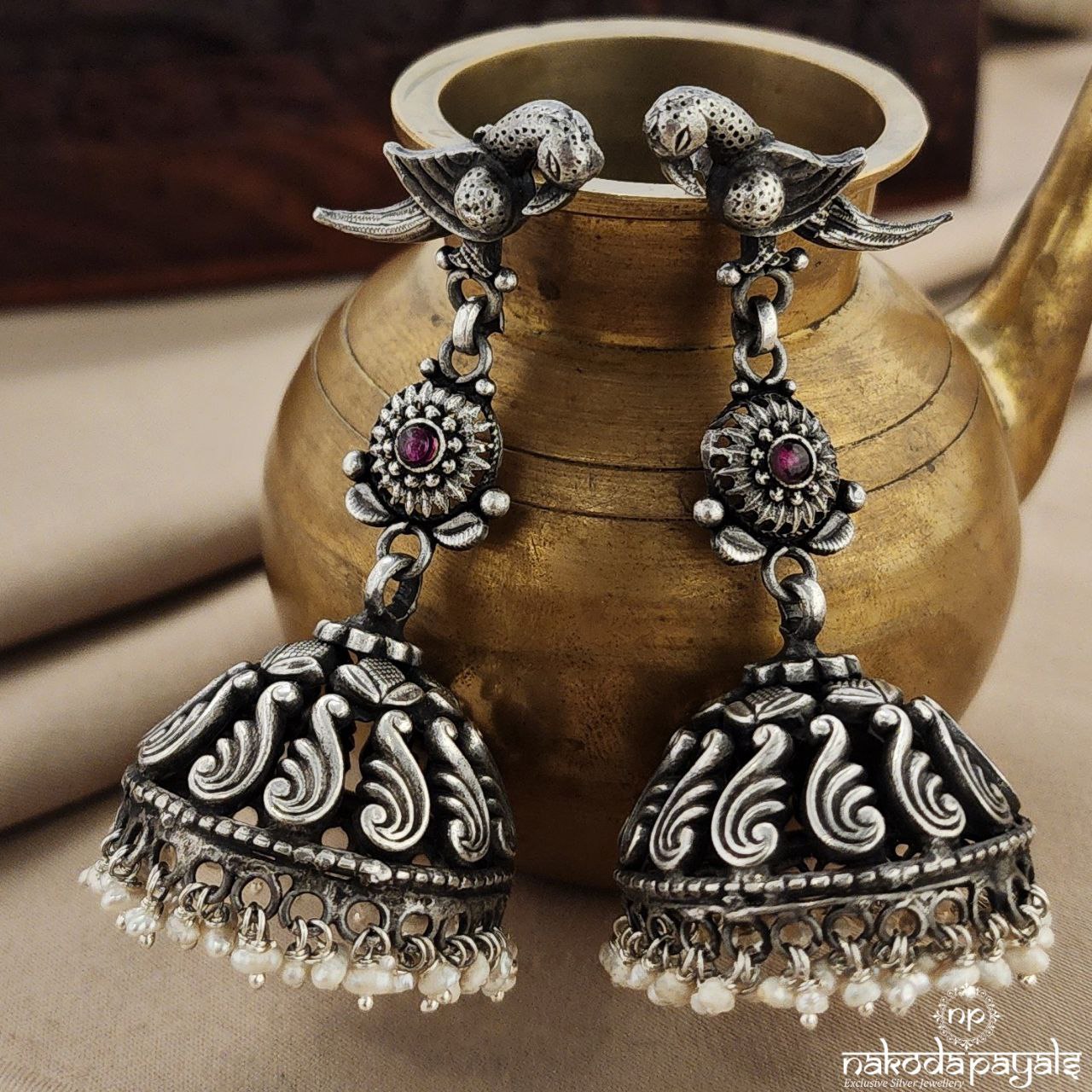 Graceful Peacock  Jhumka (J1171)