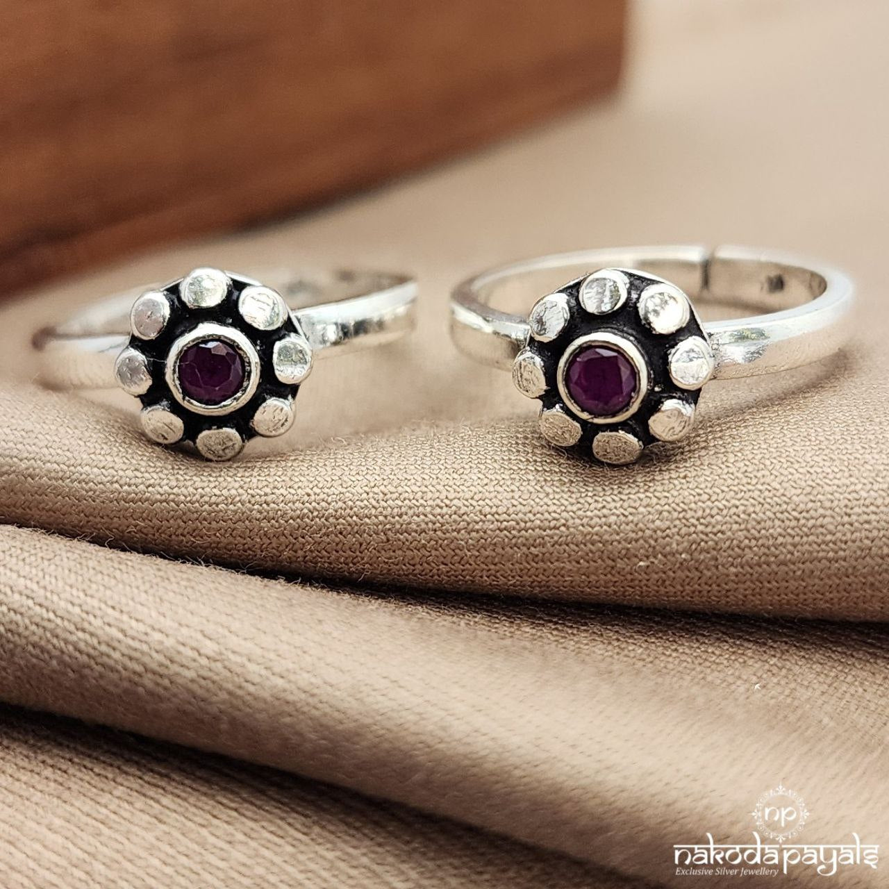 Dot Pink Toerings (T4662)