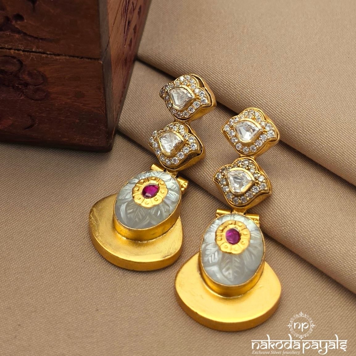 Exquisite Moissanite Chandbali (Ge11455)