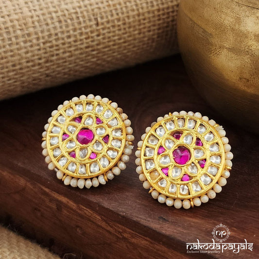 Pearled Kundan Studs (Ge9096)