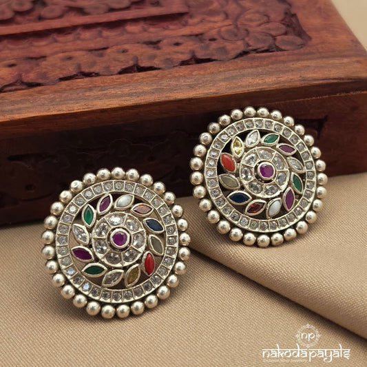 Circular Navarathna Studs (S9741)