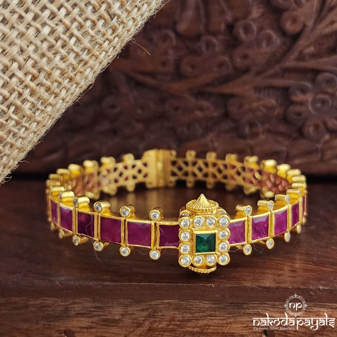 Pink Squarish Single Kada (Gk2997)