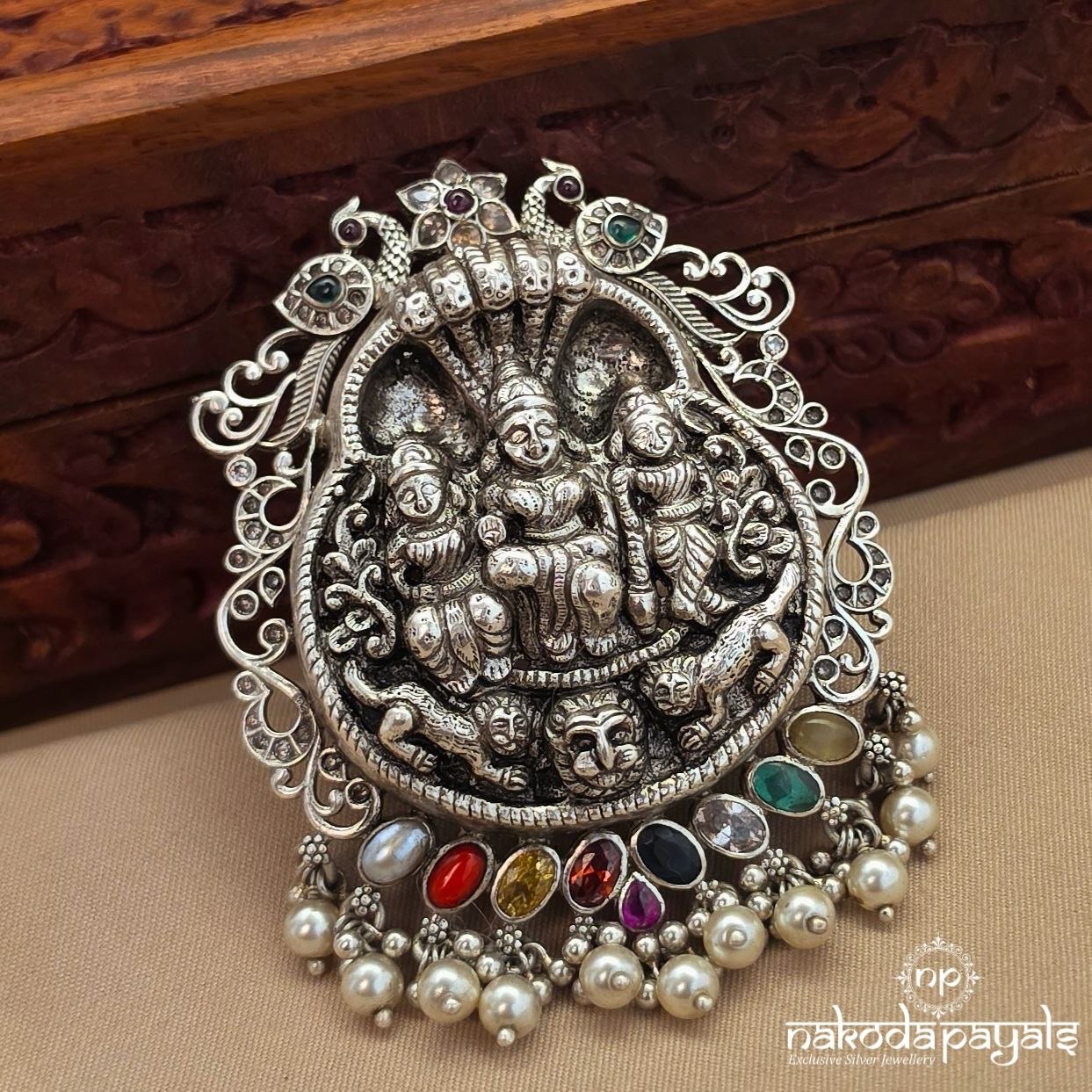 Divine Navarathna Durga Maa Pendant (P2658)