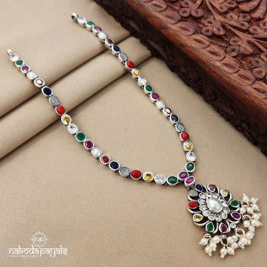 Glorious Navaratna Neckpiece (N10714)