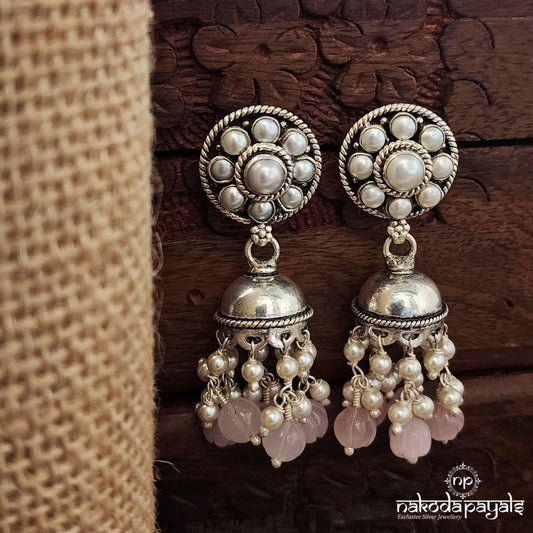 Gorgeous Pink Pearl Jhumka (J1378)