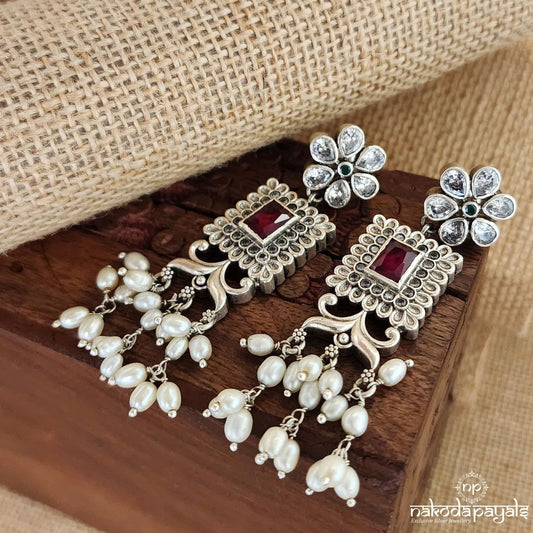 Rectangular Pink Earrings (C2000)
