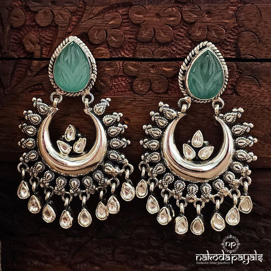 Elegant Greenish Chandbali (C3634)