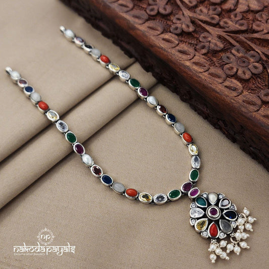 Circular Navaratna Neckpiece (N10715)