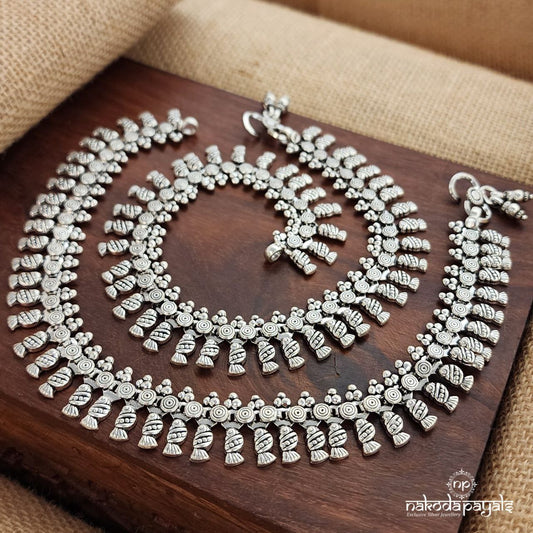 Peacock Drops Anklets (A6402)