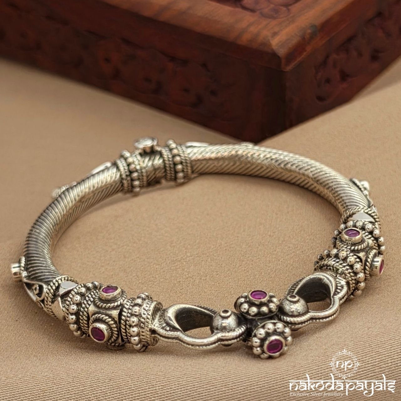 Traditional Pink Floral Kada (K6332)