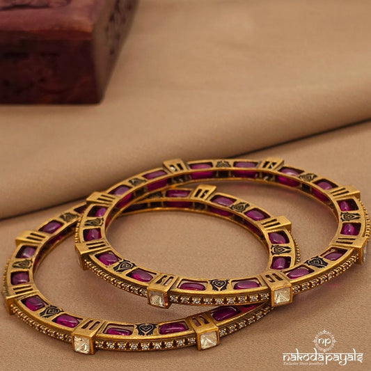 Ruby  Bangle Pair (2.4) (Gk3269)