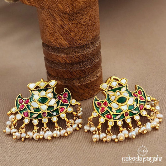 Pearled Kundan Earrings (Ge9932)
