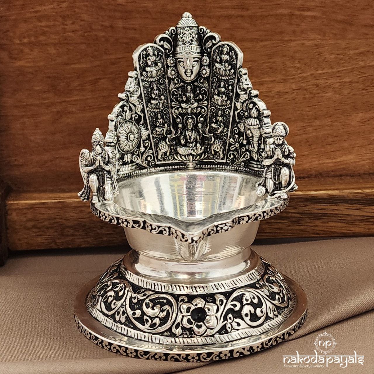 Oxidised Venkateshwara Lakshmi Kamakshi Deepam (Aa2086)