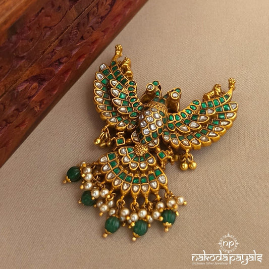 Reversible Gandaberunda Kundan Pendant (Gp2537)