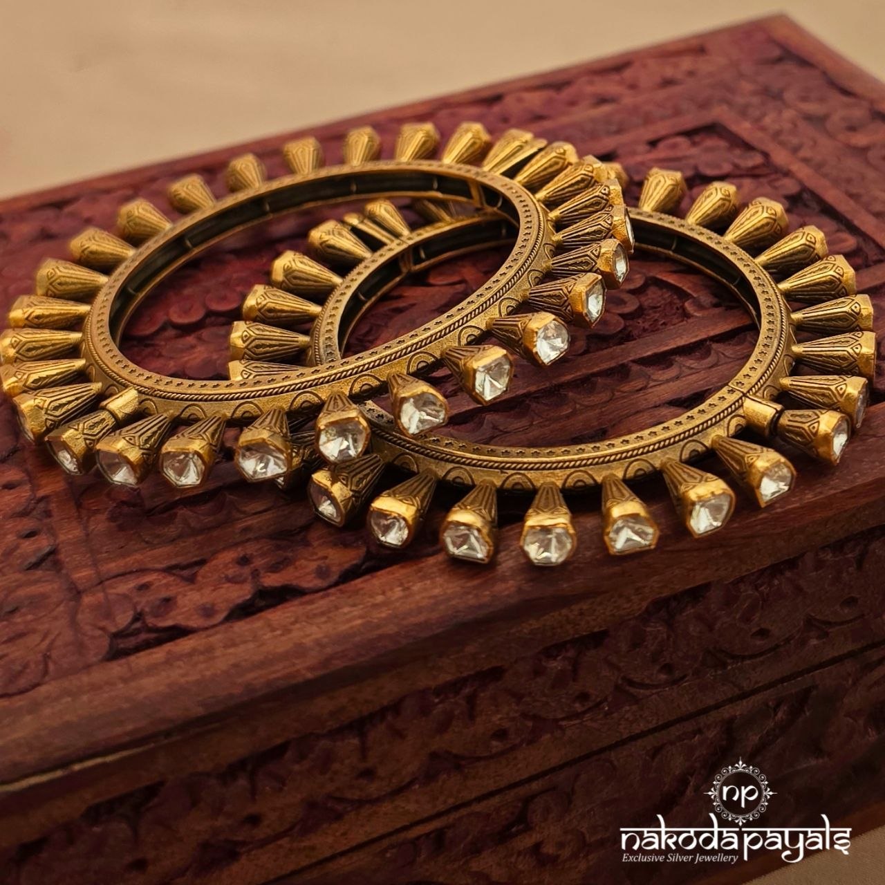 Moissanite Kada Pair (2.4) (Gk3263)