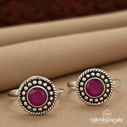 Reddish Circular Toerings (T4859)