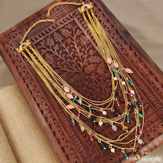Unique Multicolor Drop Neckpiece  (Gn9429)