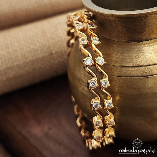 White Sparkling Bangles (Gk3040-43)