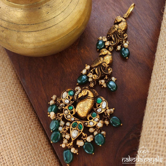 Peacock Kundan Maang Tika (Gm0936)