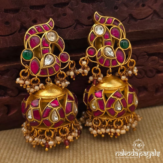 Birdie Mango pearl Jhumka (Ge11047)