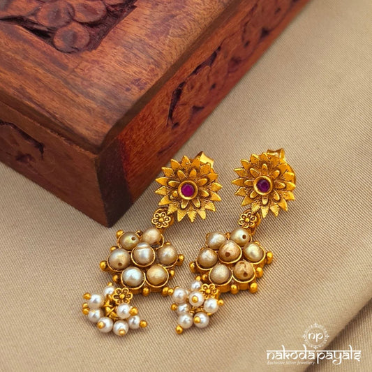 Pearly Pink Earrings (Ge10824)