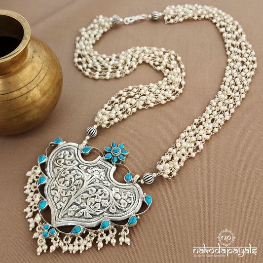 Pearled Layered Turquoise Neckpiece  (N11227)