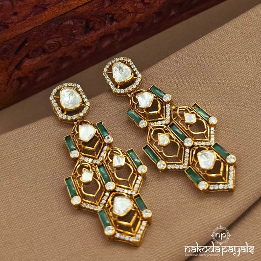 Floral Moissanite Earrings (Ge10483)