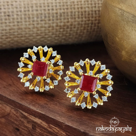 Glittering Red Studs (Ge8405)