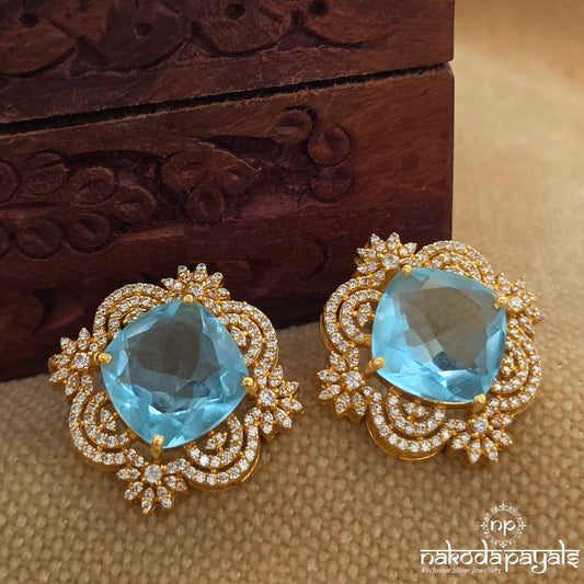 Bluish CZ Studs (Ge11155)