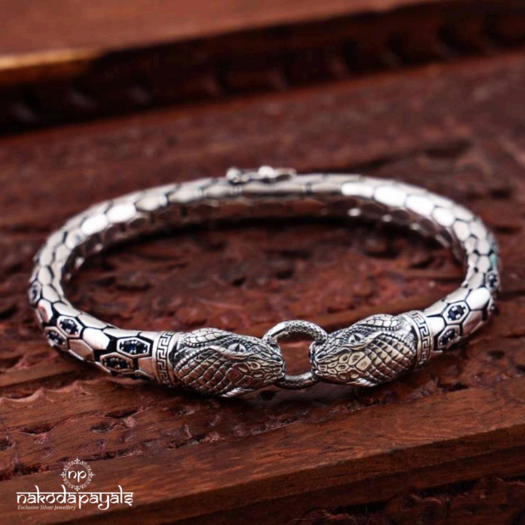 Snake Blue Men's Bracelet (Mc1003)