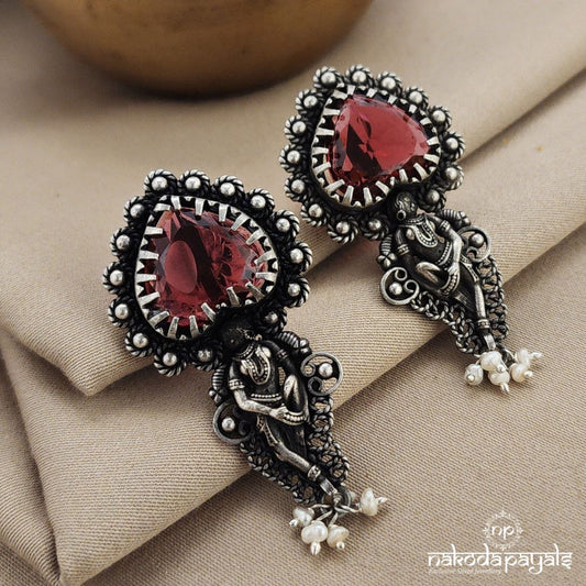 Pink Heart Doll Earrings (C3309)