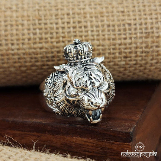 Crown Lion King Finger Ring (F2790)