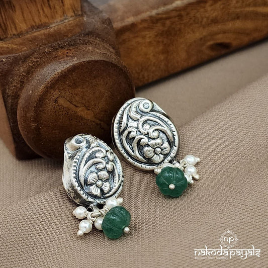 Mango Green Drop Studs (S3620a)