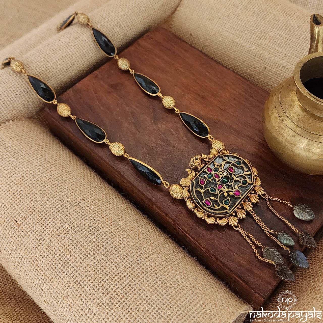 Glorious Meenakari Leafy Neckpiece (Gn8342)