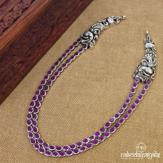 Peacock Oxidised Neckpiece (N12006)