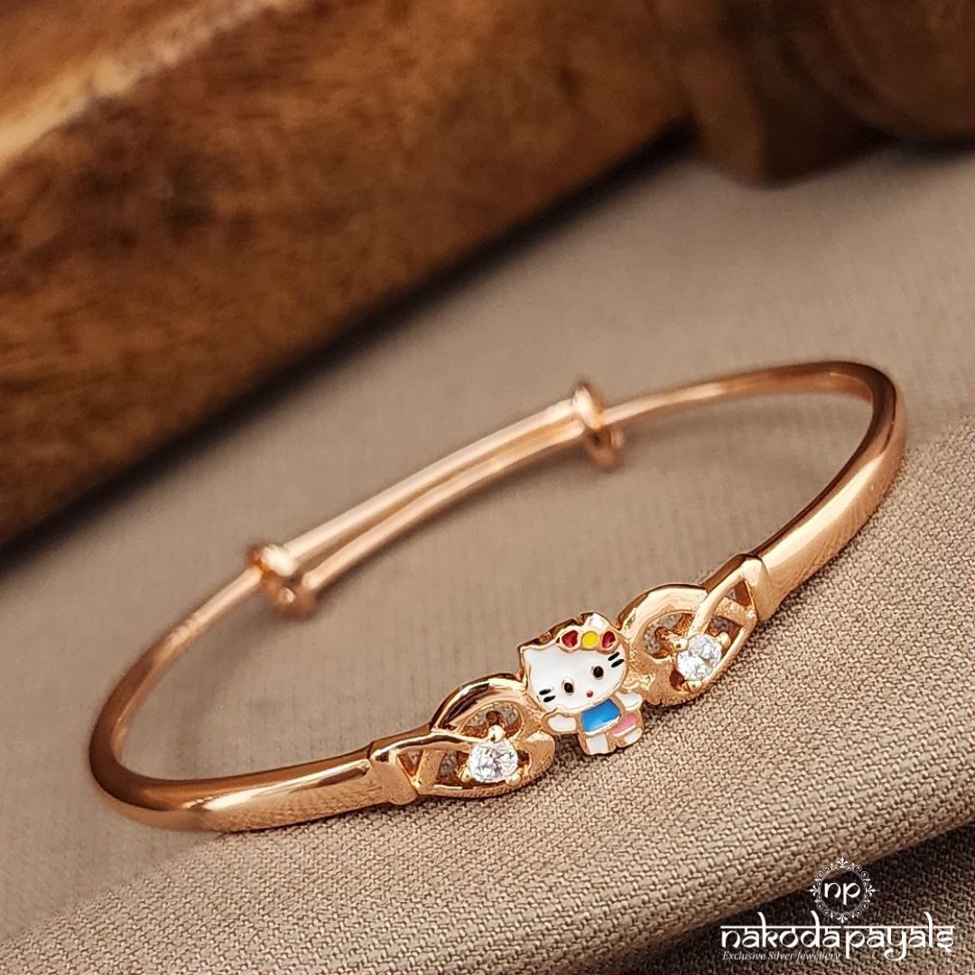 Rose Gold Hello Kitty Single Kada (Ka9410)