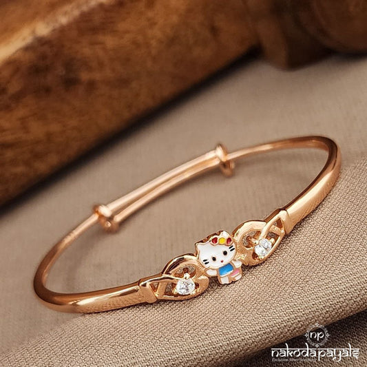 Rose Gold Hello Kitty Single Kada (Ka9410)