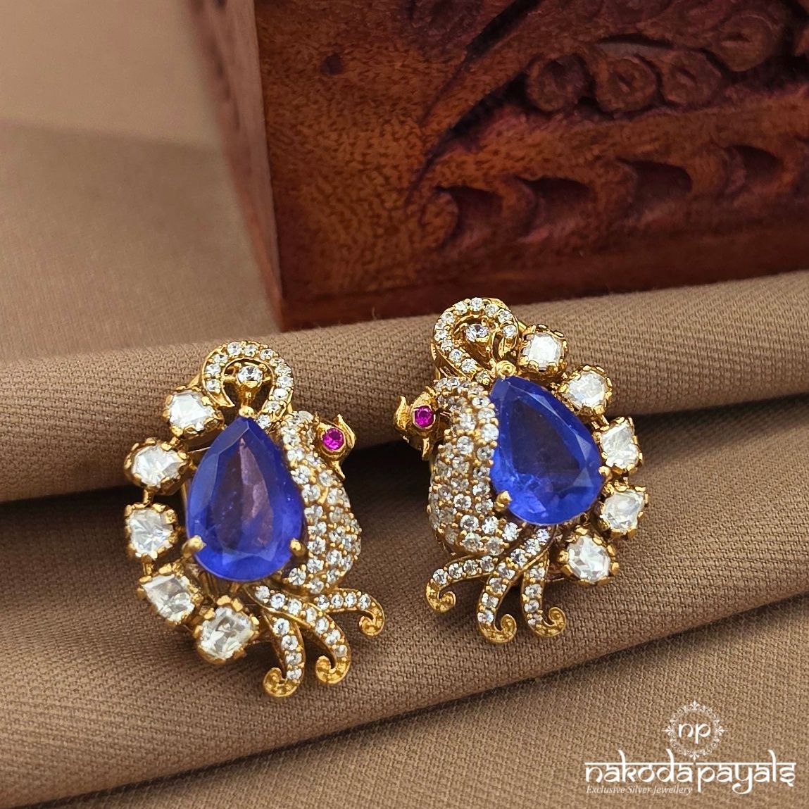 Amethyst Peacock Studs (Ge10473)
