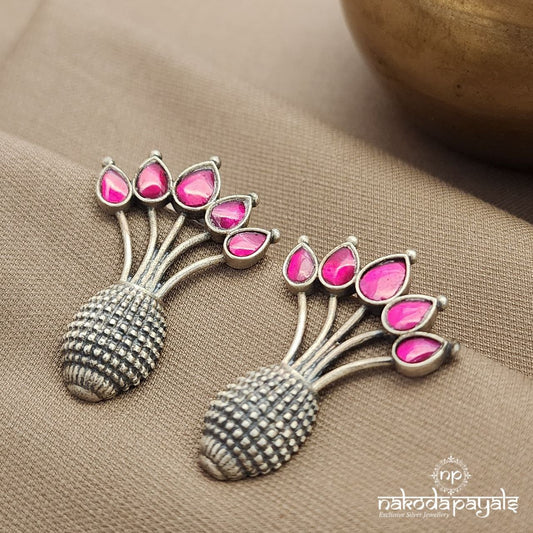 Pink Kundan Studs (S3774)