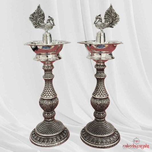 Ascetic Oxidised Peocock Lamp Pair (Aa2000)