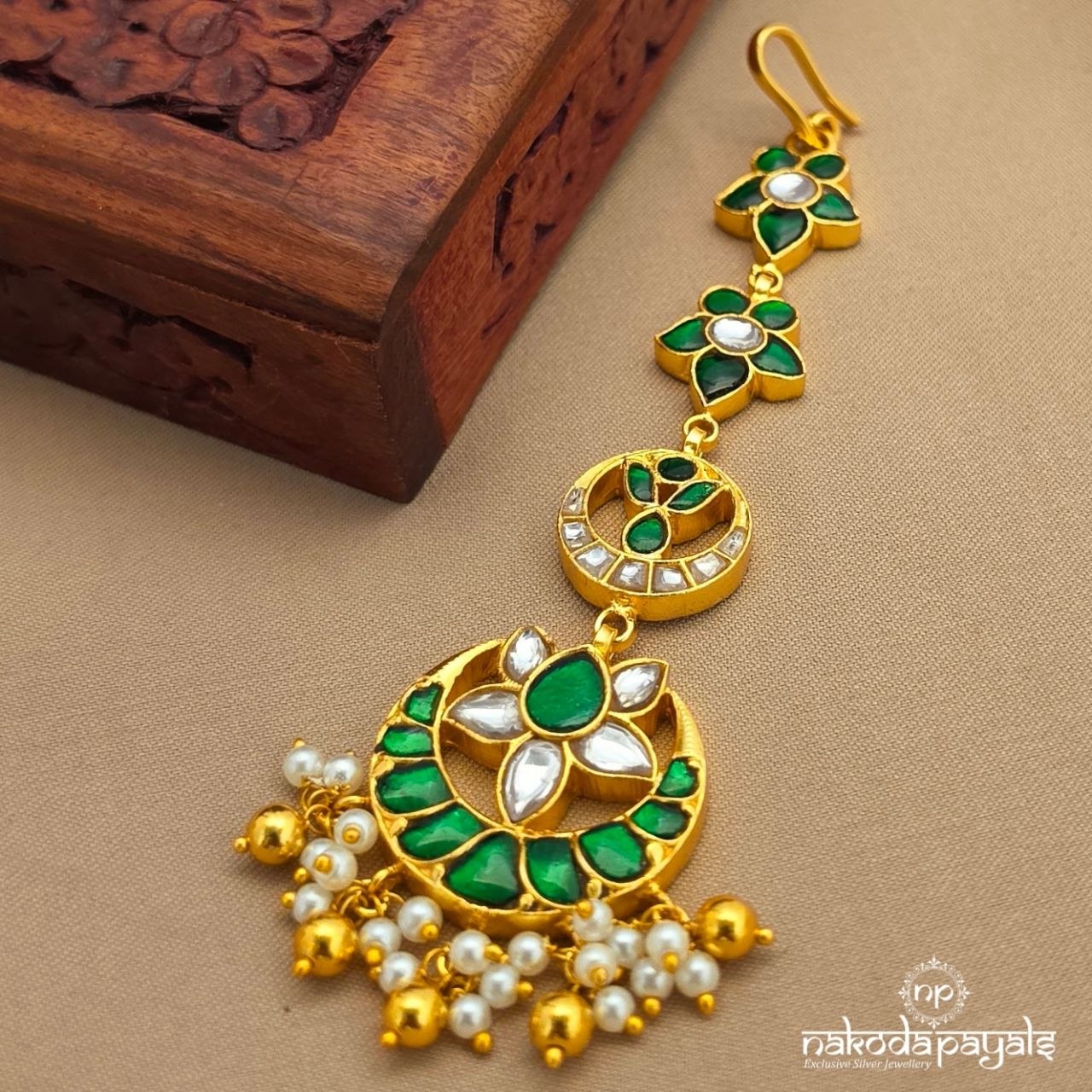 Half Moon Kundan Maang Tika (Gm1214)